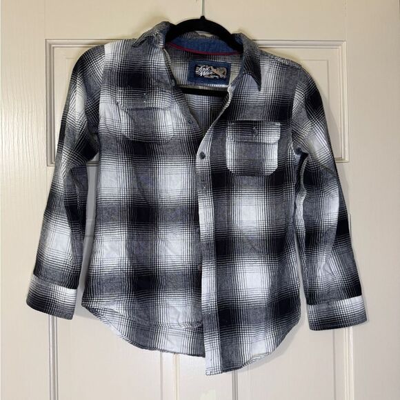 Kids Boys First Wave Collared Buttom Down Shirt Sz 10/12 - Picture 1 of 4